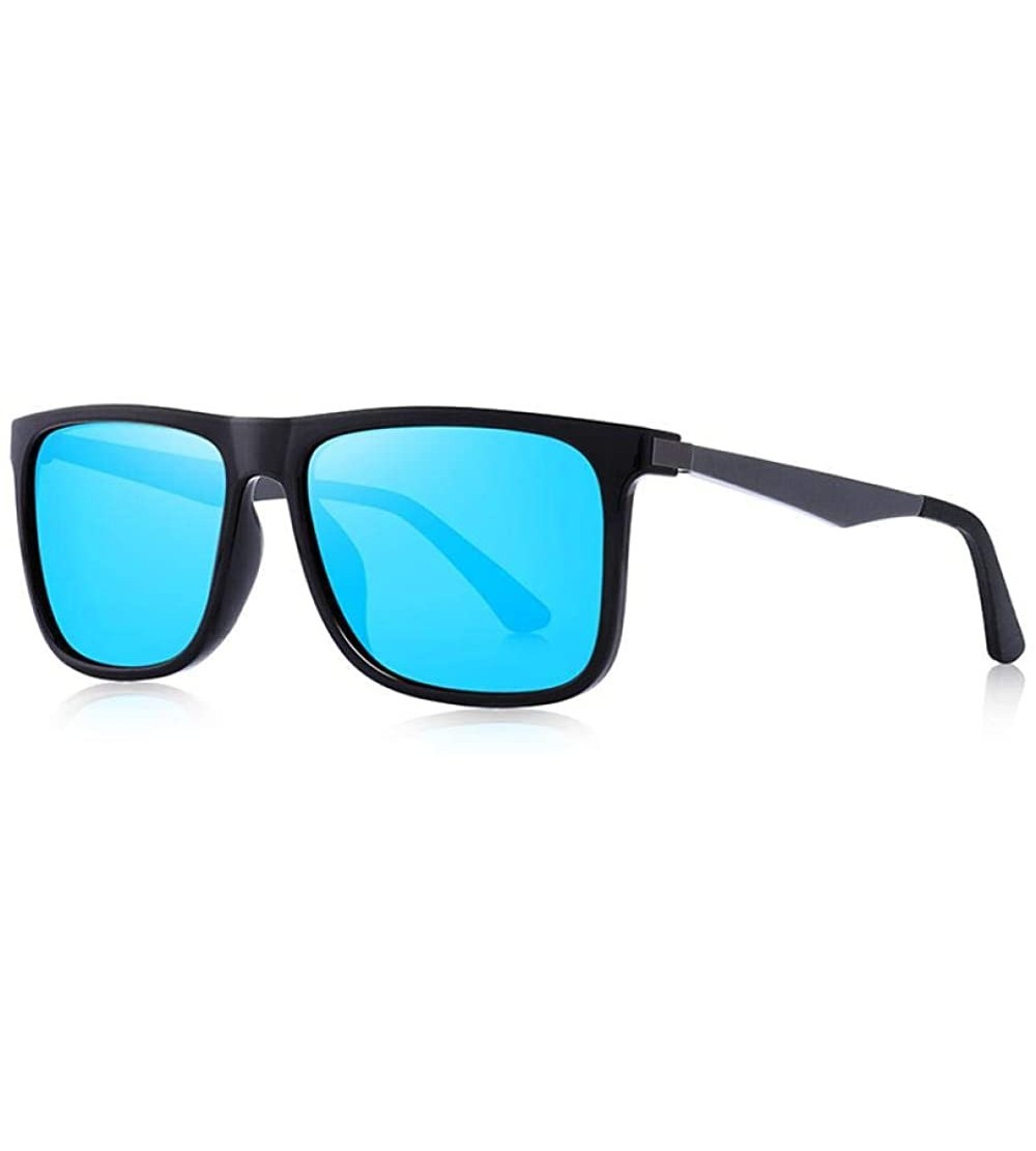 Square DESIGN Men Classic Square Polarized Fishing Sunglasses Outdoor Sports C06 Red - C05 Blue - CL18YQNALQG $25.19