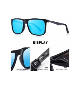 Square DESIGN Men Classic Square Polarized Fishing Sunglasses Outdoor Sports C06 Red - C05 Blue - CL18YQNALQG $25.19