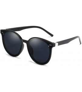 Oversized Oversized Sunglasses Women Fashion Luxury Brand Designer Vintage Sun Gray - Black - CF18YQU2KUZ $18.43