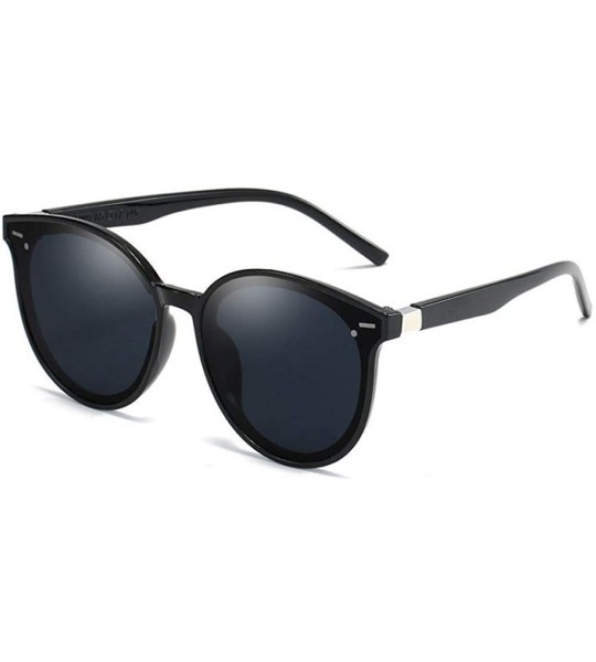 Oversized Oversized Sunglasses Women Fashion Luxury Brand Designer Vintage Sun Gray - Black - CF18YQU2KUZ $18.43