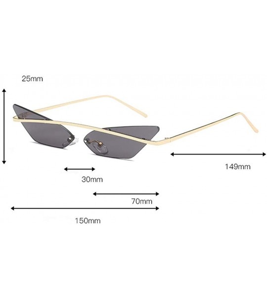 Square Women Man Fashion Vintage Irregular Shape Sunglasses Small Frame Retro Unisex Eyewear Sunglasses - CC18ST2GG97 $17.78