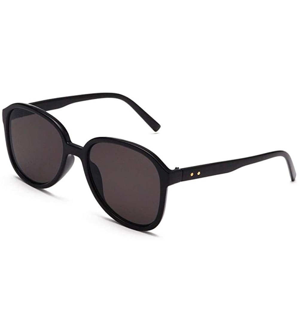 Sport Trendy Sunglasses Men's and Women's Fashion Glasses Retro Fruit Sunglasses-Black frame gray - CY197ZIA82X $35.80
