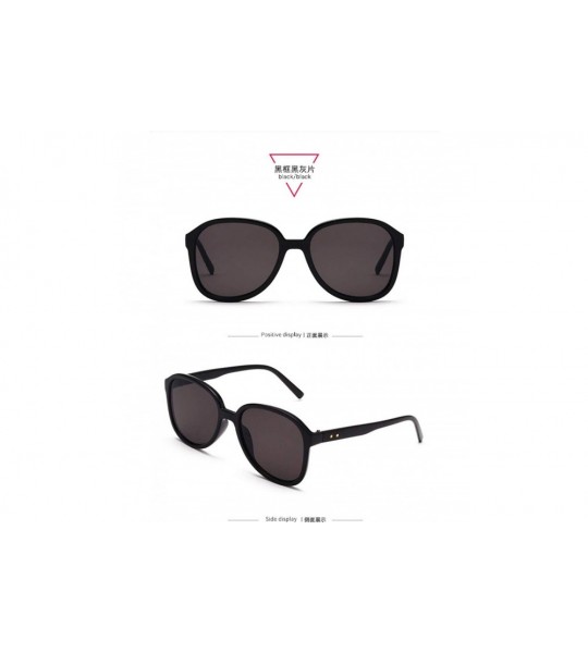 Sport Trendy Sunglasses Men's and Women's Fashion Glasses Retro Fruit Sunglasses-Black frame gray - CY197ZIA82X $35.80