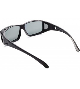 Square Sunglasses Over Glasses for Women and Men Polarized 100% UV Protection - Charcoal - CI18EWAIQSH $30.49