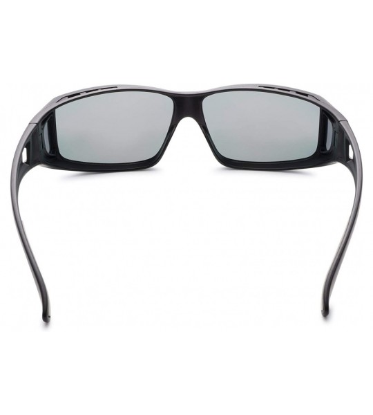 Square Sunglasses Over Glasses for Women and Men Polarized 100% UV Protection - Charcoal - CI18EWAIQSH $30.49