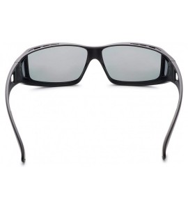 Square Sunglasses Over Glasses for Women and Men Polarized 100% UV Protection - Charcoal - CI18EWAIQSH $30.49