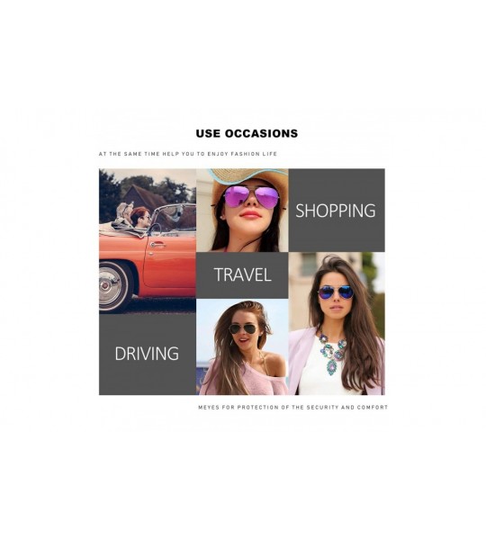 Round Aviator Sunglasses Women Polarized - Mirrored Lens UV Protection - Fashion Large Frame Eyeglasses - CE18S7LW92L $30.96