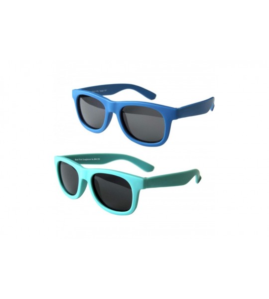 Wayfarer Vintage 2 Pack - Baby - Toddler's First Sunglasses for Ages 1-2 Years - Blue and Teal - C212N7BID7G $22.92