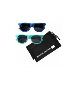 Wayfarer Vintage 2 Pack - Baby - Toddler's First Sunglasses for Ages 1-2 Years - Blue and Teal - C212N7BID7G $22.92