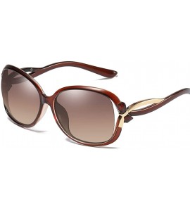 Oval Polarized Sunglasses Antiglare Anti ultraviolet Classical - Tan - C118WDN0TZ5 $48.08