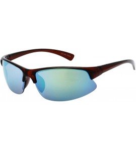 Sport Men's Speedy X Designer Fashion Sports Sunglasses for Baseball Cycling Fishing Golf - Brown - C218U856N6A $19.02