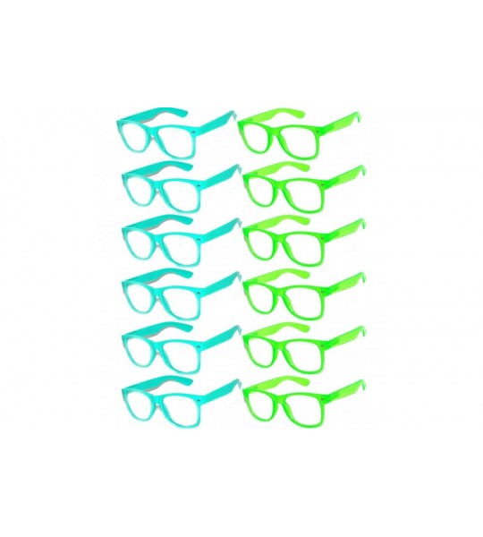 Sport Women's Men's Sunglasses Retro Clear Lens - Retro_clear_12_p_turq_green - CT18734XU28 $46.35