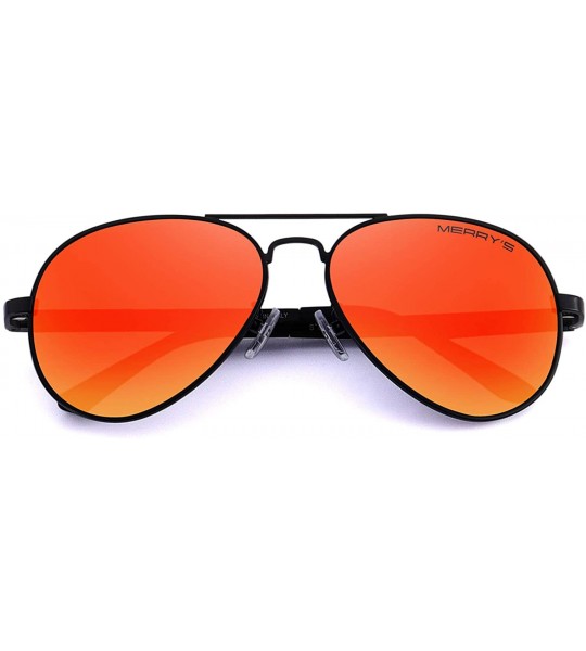 Aviator Men HD Polarized Sunglasses Aluminum Magnesium Driving Sun Glasses S8285 - Red Mirror - CI18NG0KHN5 $20.02