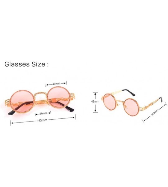 Round Rhinestone Retro Round Diamond Sunglasses Women's Multicolor Lenses - 5 - C2190HCSE4N $64.63
