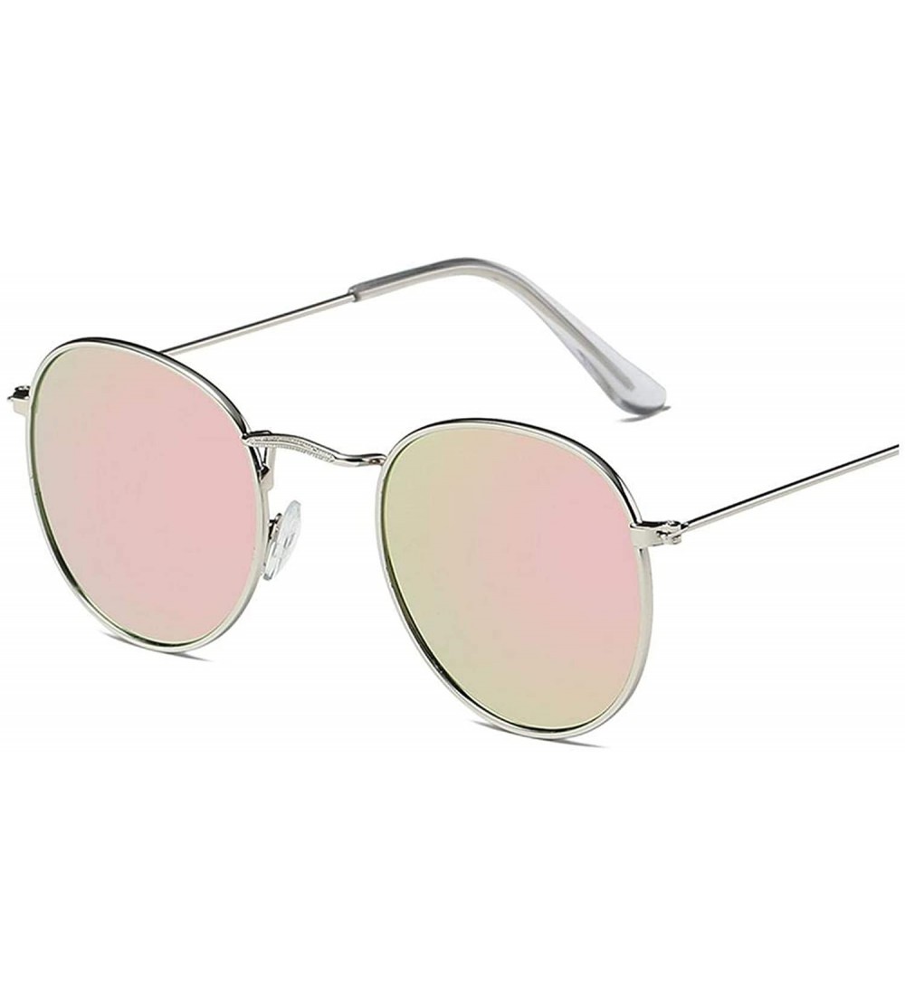 Square Classic Metal Women's Sunglasses Summer UV Protection Black Frame Fashion Adult Eyeglasses - 7silver-pink - C6197Y7YH4...