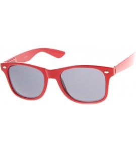 Wayfarer NEW Colorful Classic Candy Coated Retro Plastic Horn Rimmed Style Sunglasses (Red) - CN117Z4R8N3 $18.28