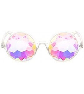 Round Kaleidoscope Round Glasses - Clear - CV18USHDH25 $24.19