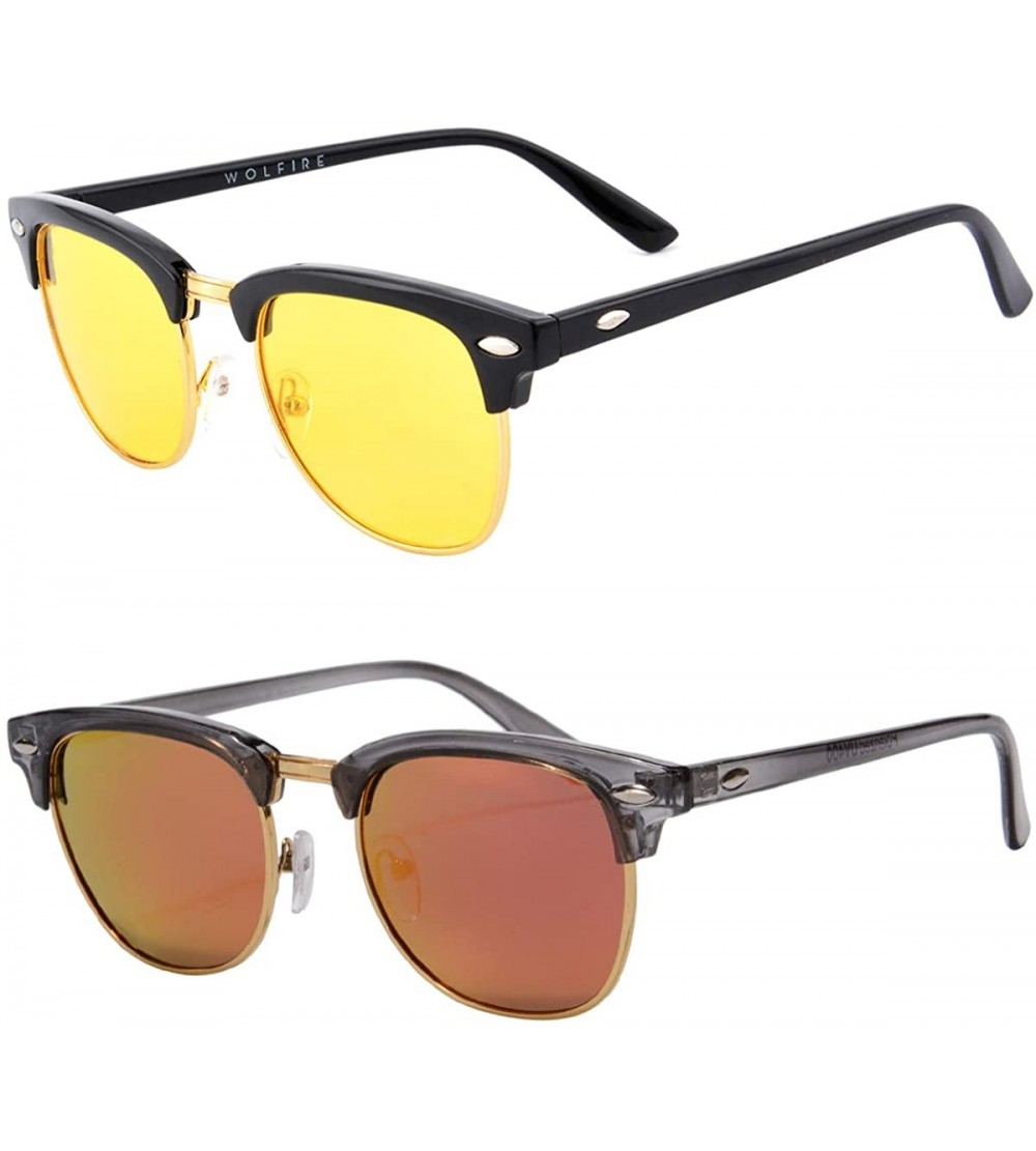 Square Wooden Fashion Sunglasses Polarized Sun Protection Half Rim Sunglasses for Women - 5862 - Black+grey - CU194HNX6ZY $23.94