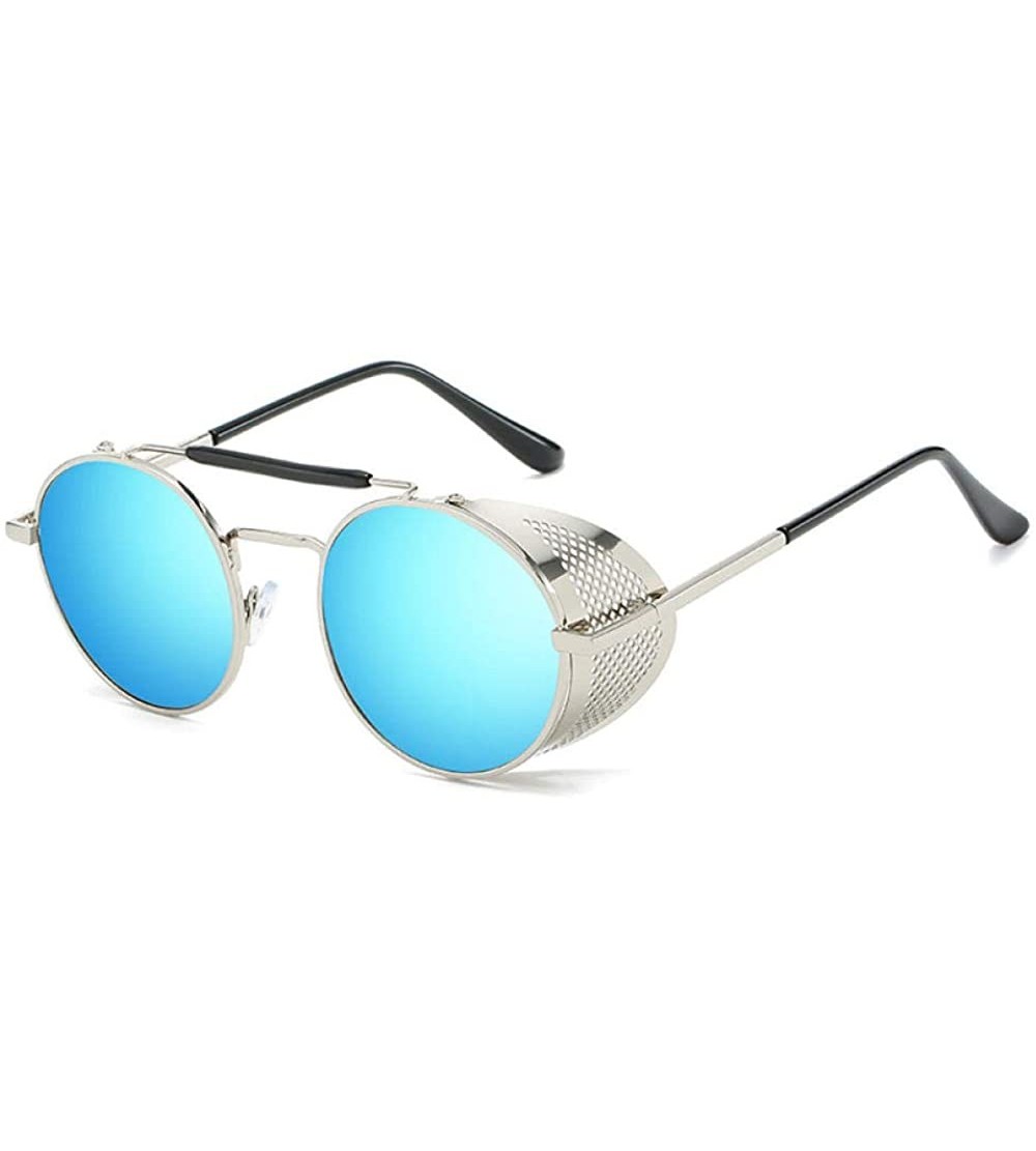 Round Women STEAMPUNK SUNGLASSES Round Female Steam Punk Retro De Sol Ladies Men Retro SUN GLASSES Sunglasses for Women - CO1...