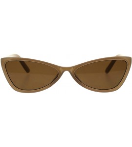 Cat Eye Womens Cat Eye Retro Unique Trendy Goth Sunglasses - All Brown - CL18ESSNWIA $20.03