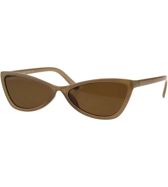 Cat Eye Womens Cat Eye Retro Unique Trendy Goth Sunglasses - All Brown - CL18ESSNWIA $20.03