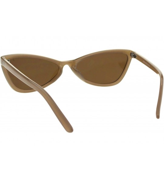 Cat Eye Womens Cat Eye Retro Unique Trendy Goth Sunglasses - All Brown - CL18ESSNWIA $20.03