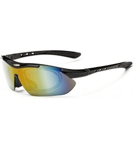 Sport SGB-030 Polarized Sport Sunglasses - 4 pairs Interchangeable Lens - golf bike - CX184UZNQXG $29.09