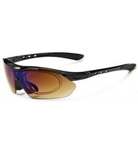 Sport SGB-030 Polarized Sport Sunglasses - 4 pairs Interchangeable Lens - golf bike - CX184UZNQXG $29.09