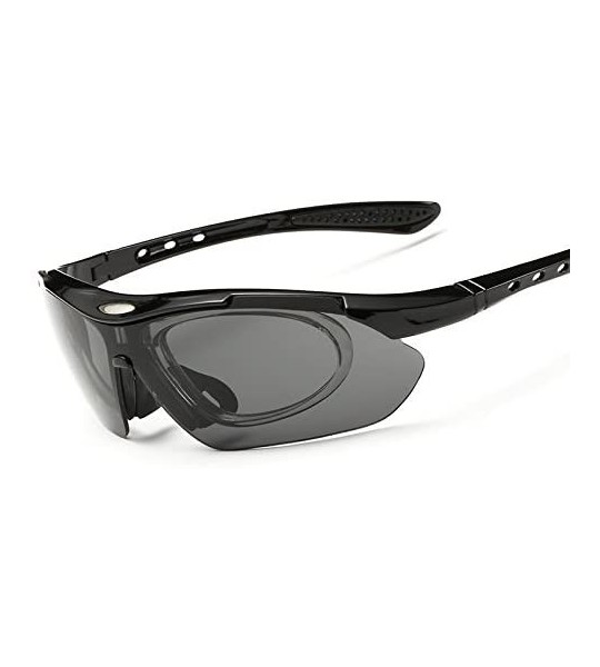 Sport SGB-030 Polarized Sport Sunglasses - 4 pairs Interchangeable Lens - golf bike - CX184UZNQXG $29.09