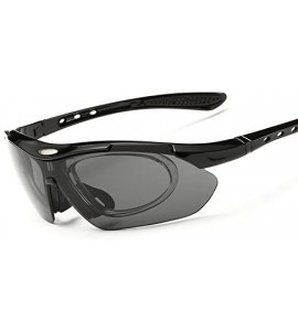 Sport SGB-030 Polarized Sport Sunglasses - 4 pairs Interchangeable Lens - golf bike - CX184UZNQXG $29.09