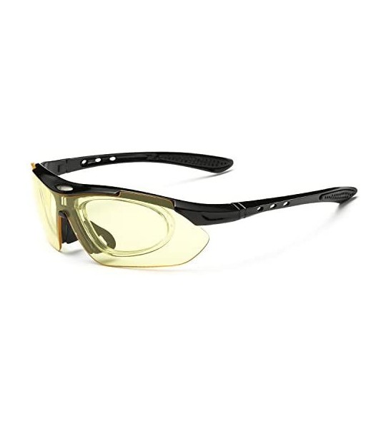 Sport SGB-030 Polarized Sport Sunglasses - 4 pairs Interchangeable Lens - golf bike - CX184UZNQXG $29.09