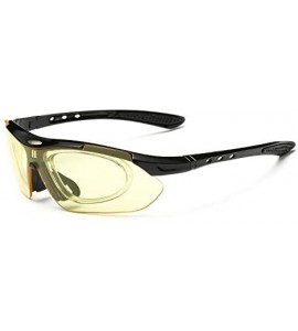 Sport SGB-030 Polarized Sport Sunglasses - 4 pairs Interchangeable Lens - golf bike - CX184UZNQXG $29.09