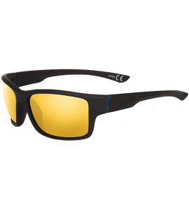 Rectangular Sports Sunglasses-Shatterproof Glasses For Men Cycling Running Driving Baseball - E - C5196YYK85O $17.19