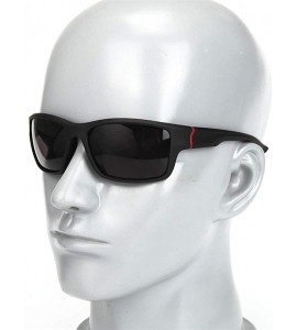 Rectangular Sports Sunglasses-Shatterproof Glasses For Men Cycling Running Driving Baseball - E - C5196YYK85O $17.19