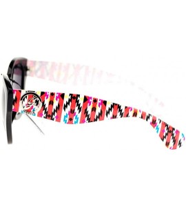 Square Giselle Lunettes Womens Sunglasses Designer Fashion Square Cateye Black - Black Navajo Print - CL11A65C3OB $18.88