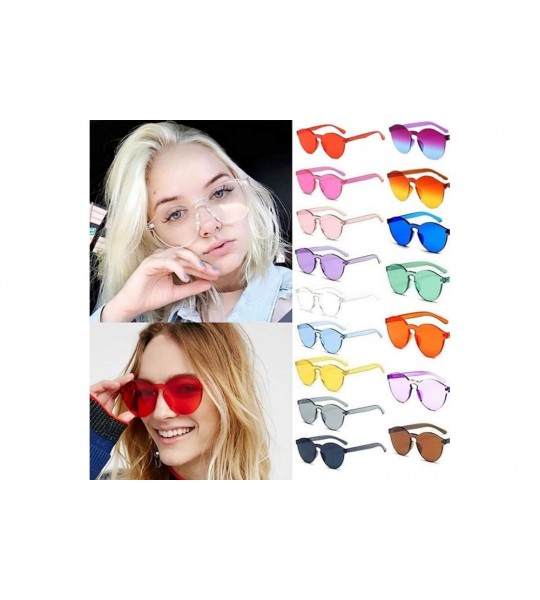 Round Unisex Fashion Candy Colors Round Outdoor Sunglasses Sunglasses - Light Gray - CO199OKYZXW $17.62