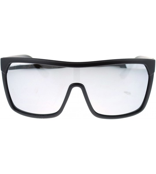 Shield Kush Marijuana Pot Flat Top Shield Mob Mirrored Mirror Lens Sunglasses - Black Grey - CQ11OMSCS5D $18.56