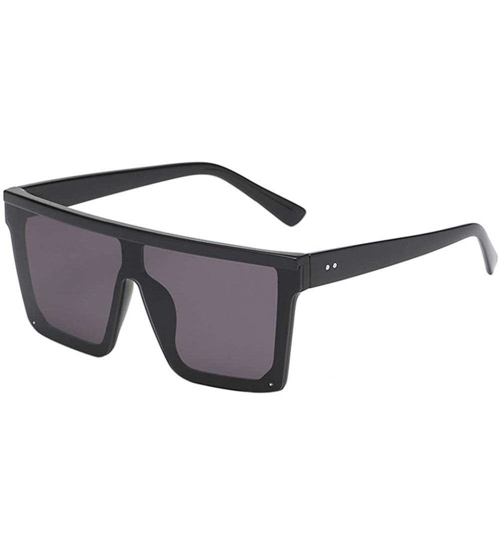 Oversized Fashion Men Women Square Oversize Sunglasses Summer Vacation Eyewear Sun Glasses - E - CN18TY2ZLNS $19.26