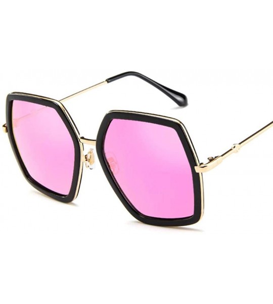 Square Square Luxury Sun Glasses Brand Designer Ladies Oversized Crystal Blue - Cpink - CW18Y6TQ5RK $18.22