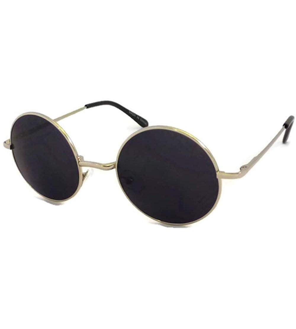 Oversized John Lennon Style Vintage Retro Large Round Metal Men Women Sunglasses - Silver - CN11LXQW3RP $18.73