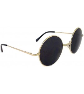 Oversized John Lennon Style Vintage Retro Large Round Metal Men Women Sunglasses - Silver - CN11LXQW3RP $18.73