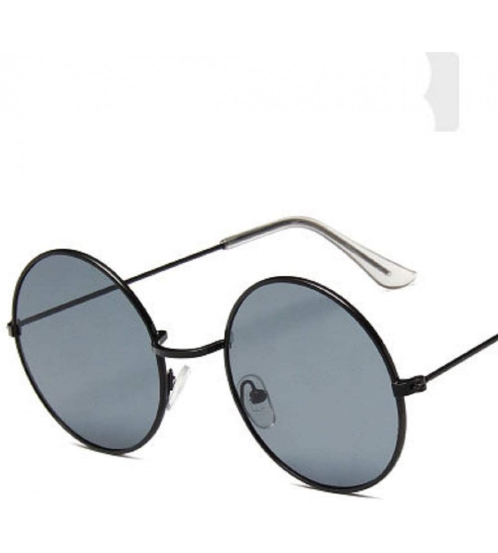Rimless Gradient Oversize Circle Lens Round Sunglasses - E - C418RLX37SZ $17.62