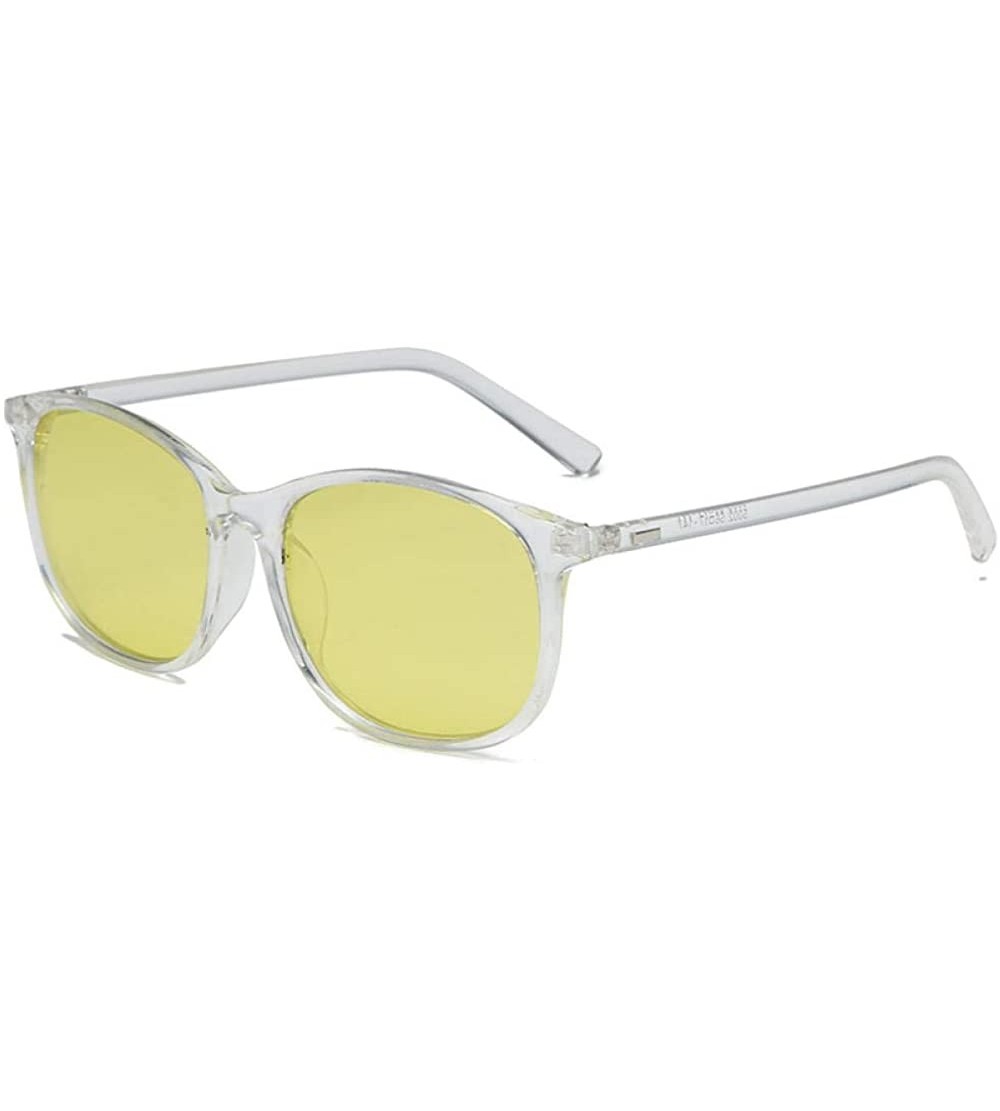 Oval Fashionable changing polarized sunglasses driving - Transparent / Night Vision Color-changing Film - CO190MQA3HI $61.33