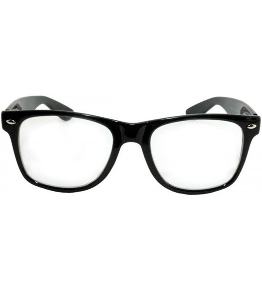 Wayfarer Retro Glasses for Men and Women Horn Rimmed Clear Lens Black Frame UV400 - CD11FKQ32Z1 $15.39