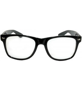 Wayfarer Retro Glasses for Men and Women Horn Rimmed Clear Lens Black Frame UV400 - CD11FKQ32Z1 $15.39