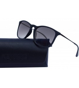 Sport Sunglasses Scratch Resistant Lightweight Rectangular - Black/ Gradient Grey - CO18U0872QD $50.61