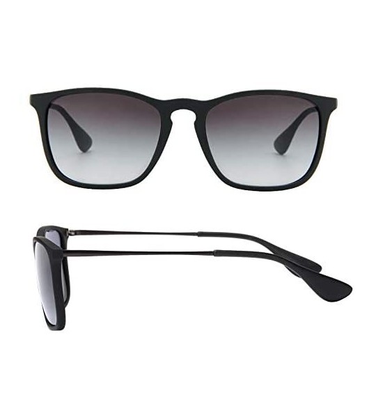 Sport Sunglasses Scratch Resistant Lightweight Rectangular - Black/ Gradient Grey - CO18U0872QD $50.61