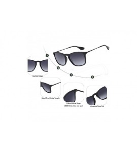 Sport Sunglasses Scratch Resistant Lightweight Rectangular - Black/ Gradient Grey - CO18U0872QD $50.61