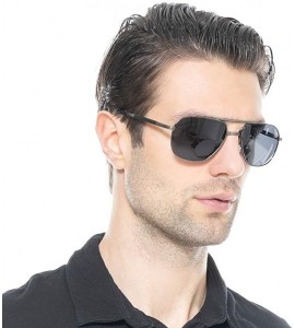 Wayfarer Limited Edition Metal Alloy Frame Folding Compact Pocket Aviator Sunglasses - Gun - CR12EJZX4IX $33.41