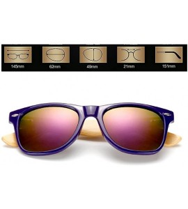 Oval Bamboo feet Sunglasses/men's and women's classic color film Sunglasses/bamboo glasses. - Purple - C218DI9T9E6 $24.09